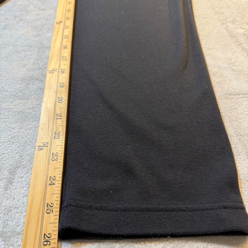 Vintage 80s Art to Wear Embellished Knit Pants Black Abstract Applique M comfort - Picture 4 of 12